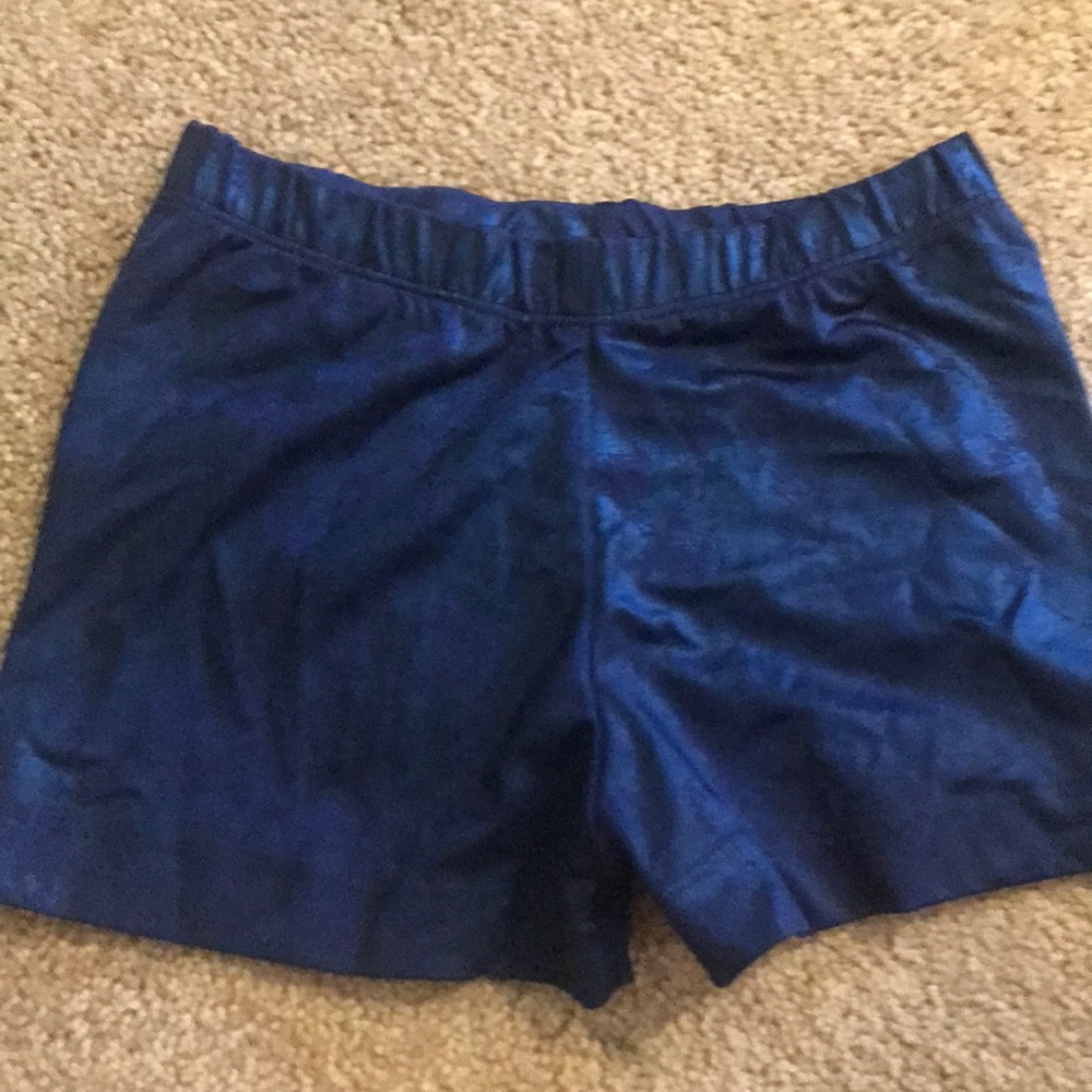 Dark blue gymnastics shorts